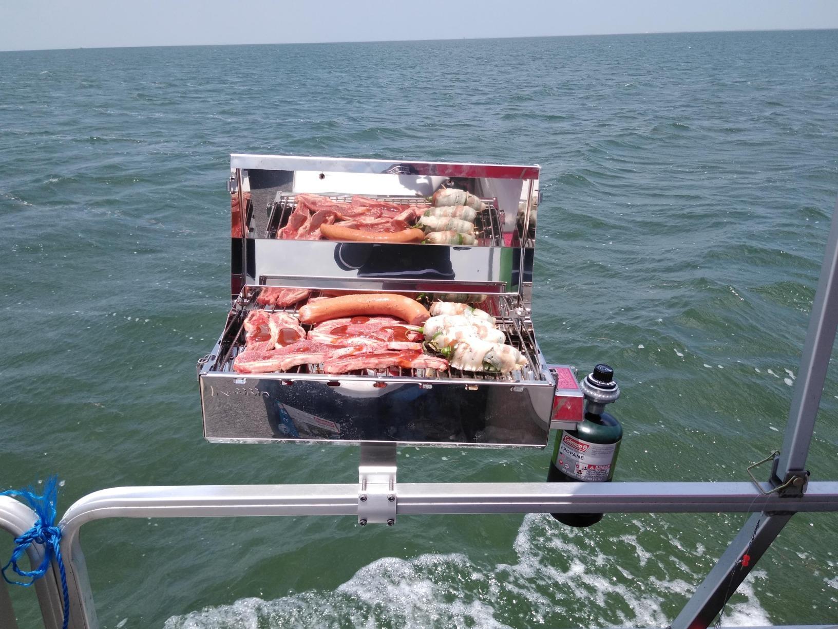 Kuuma Stow and Go Propane Tabletop and Mountable Grill - Stainless Steel Gas Grill with Foldable Legs | Great for Camping, Boating, Picnics, Barbeques & More |13,000 BTUs - (58130) customer photo 2