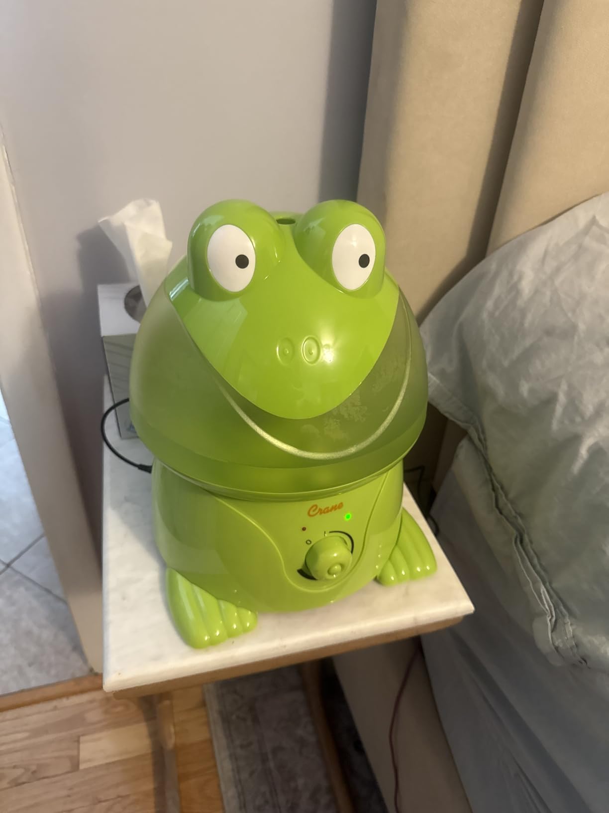 Crane Ultrasonic Cool Mist Animal Humidifier for Kids Bedroom and Nursery, 1 Gallon Easy Clean, Adjustable Settings, Frog Humidifier customer photo 2