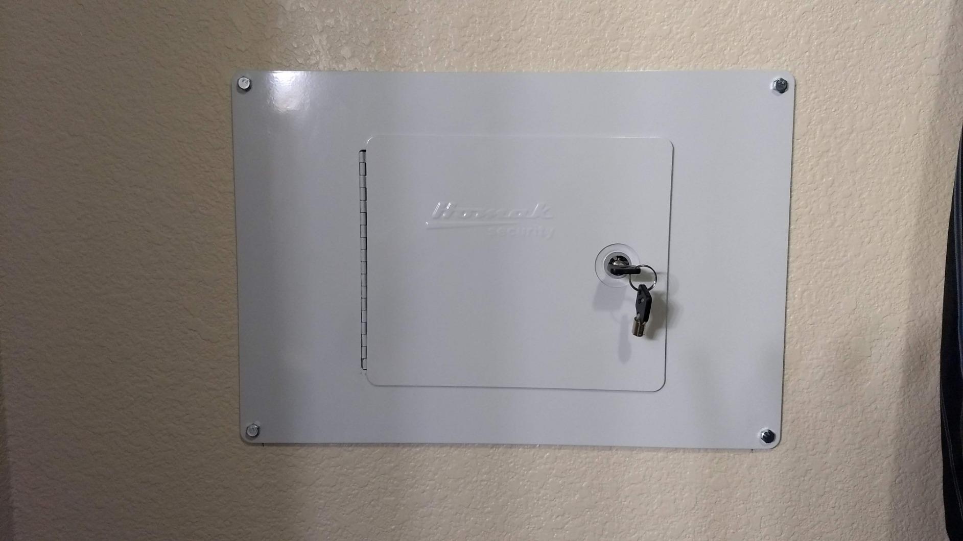 Homak First Watch Between The Studs High Security Steel Wall Safe, White customer photo 2
