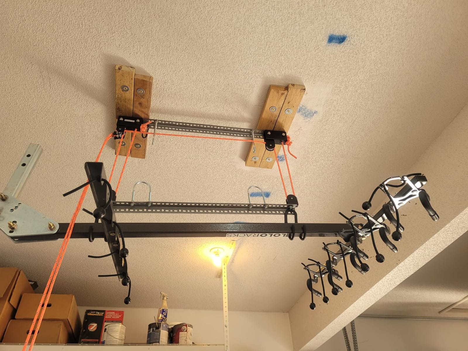 RAD Sportz Kayak Storage Hoist - Overhead Pulley System with 125lb Capacity for Canoes, Bikes, Ladders, and More - for up to 12-Foot Ceilings customer photo 1