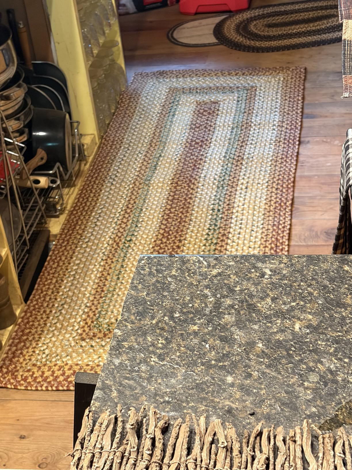 SAFAVIEH Braided Indoor/Outdoor Washable Oval Rug 5x8, Rust & Multi BRD303A customer photo 1
