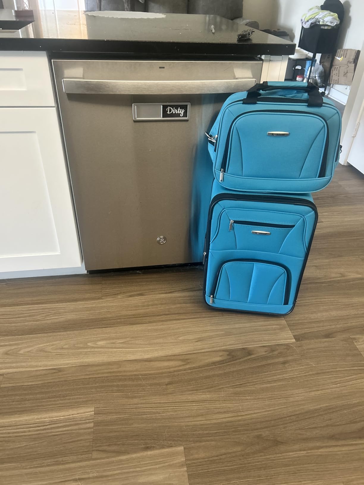 Rockland Fashion Softside 4 Piece Luggage Set, Expandable, (14