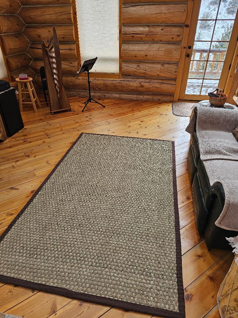 SAFAVIEH Natural Fiber Square Rug 8', Textured Natural & Beige NF114A customer photo 1