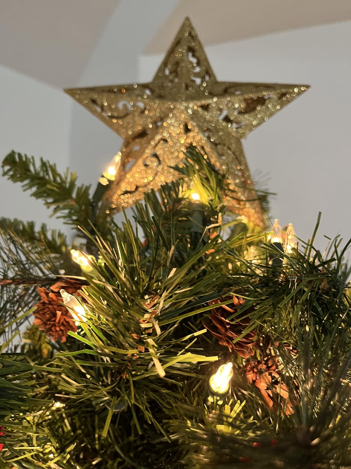 Kurt Adler H9100 8-Inch Gold Glittered 5 Point Star Treetop customer photo 2