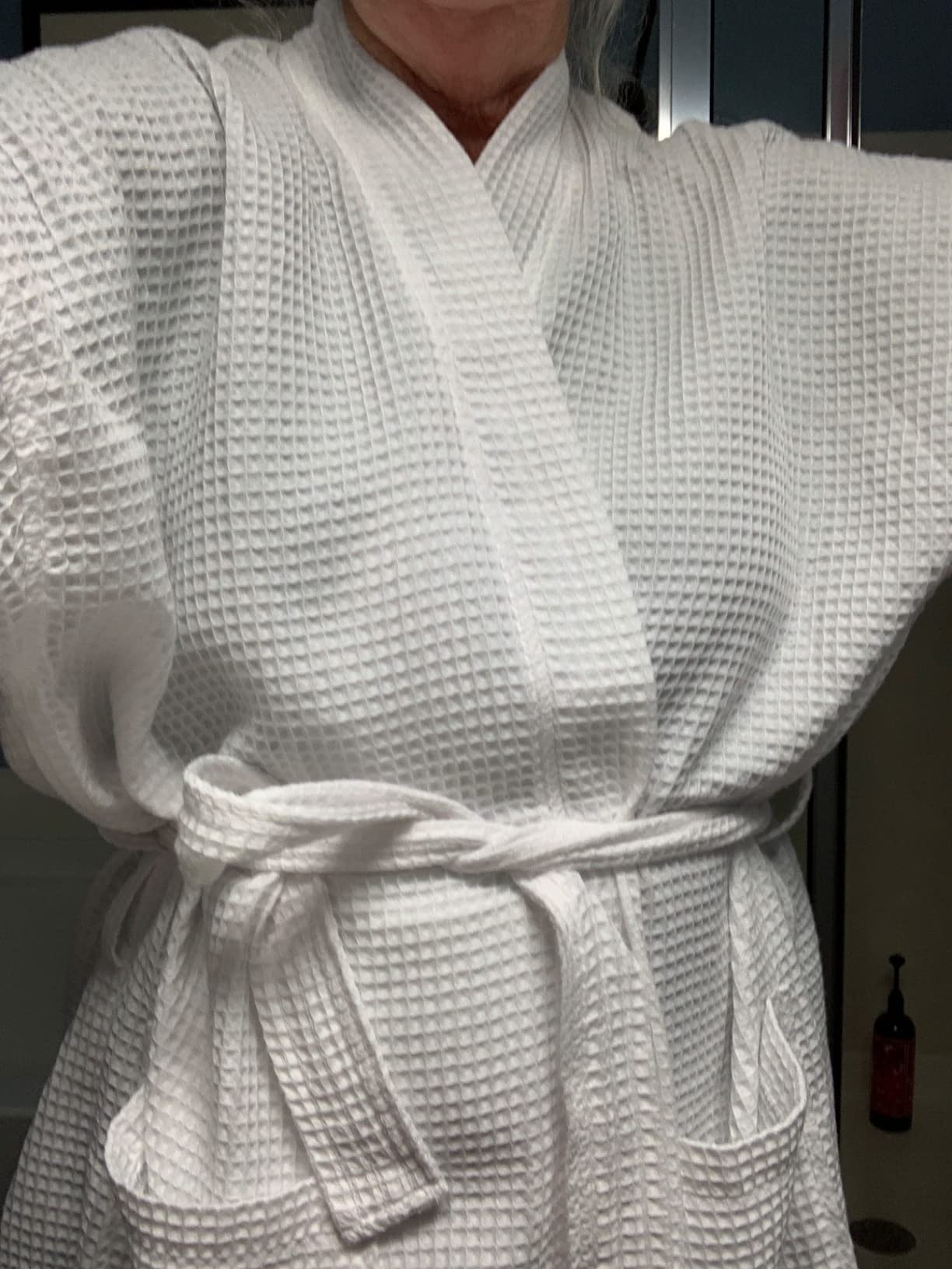Monarch Square Waffle Spa Kimono Robe for Men or Women customer photo 1