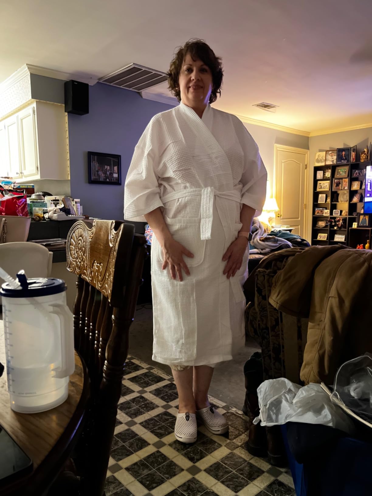 Monarch Square Waffle Spa Kimono Robe for Men or Women customer photo 2