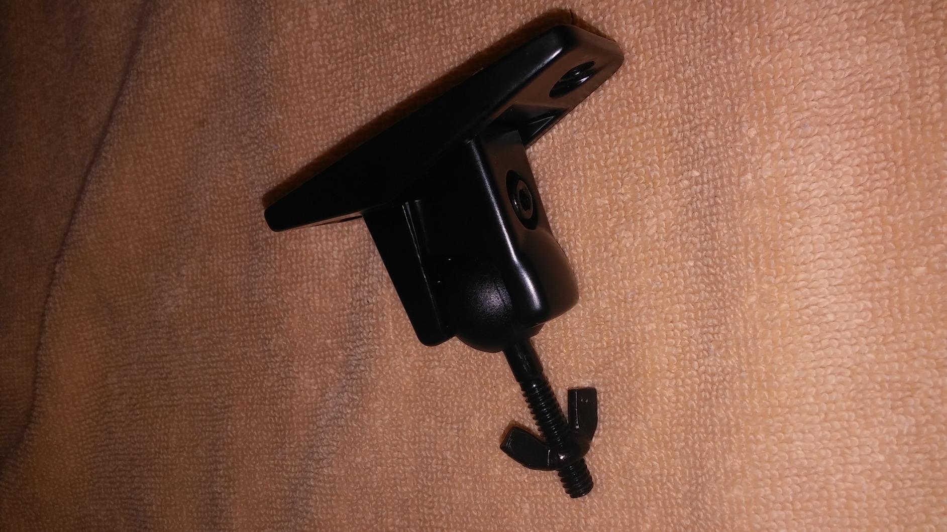 VideoSecu Speaker Wall Ceiling Mount Bracket One Pair for Universal Satellite, fits Keyhole and Thread Hole with 1/4 20 Threads, 4mm and 5mm Black 1ST customer photo 2