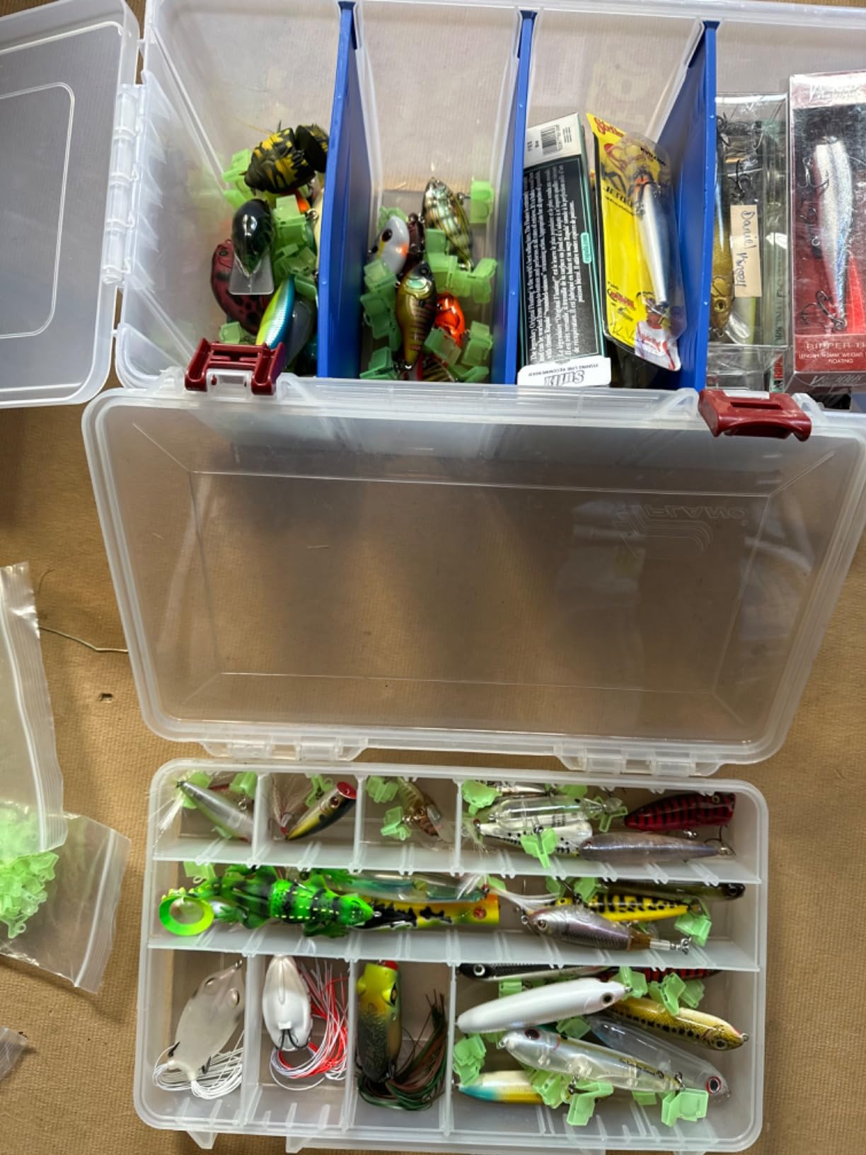 Flambeau Outdoors Super Half Satchel Soft Bait Organizer, Zerust, Clear customer photo 2