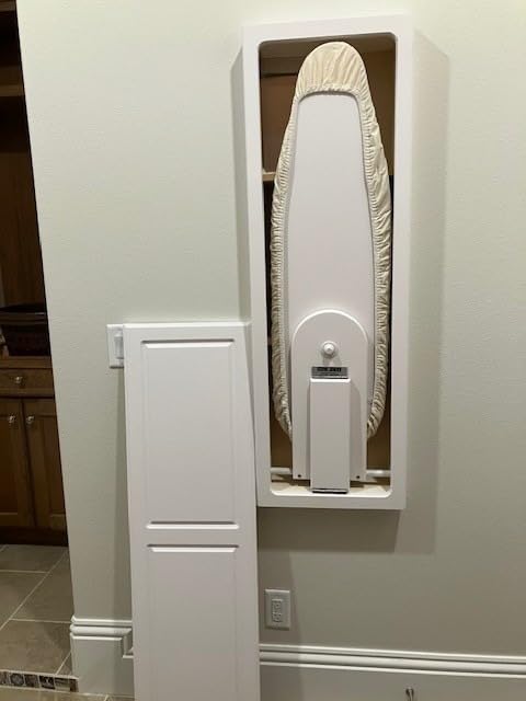 Household Essentials Stowaway in-Wall Ironing Board Finish: White customer photo 2