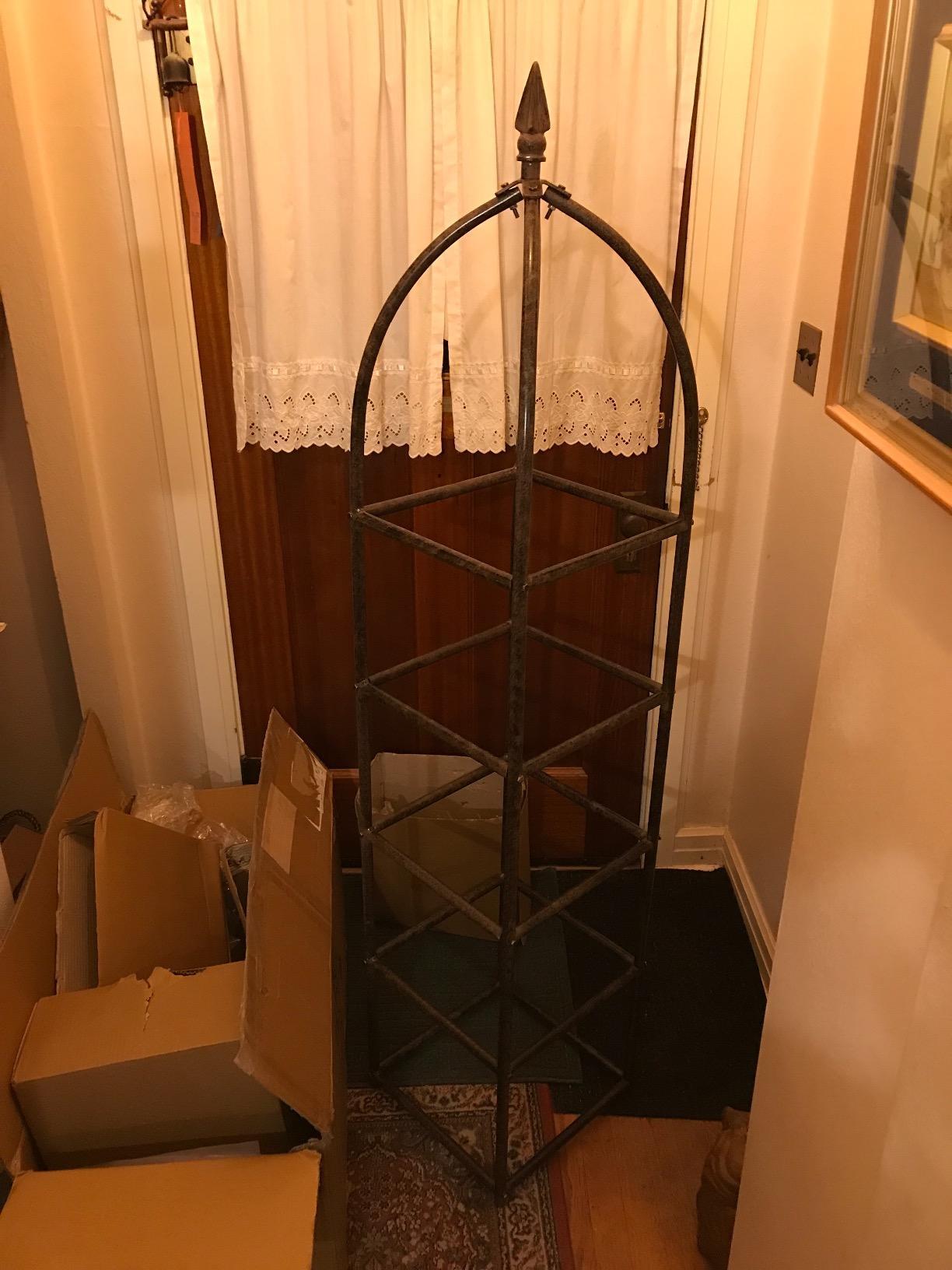 H Potter 8 Ft Garden Obelisk Trellis - Metal Rose Tower & Ground Stakes customer photo 1