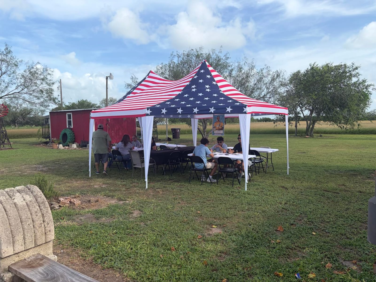 Outsunny 29 x 21 ft Party Tent Heavy Duty with Sidewalls White customer photo 1