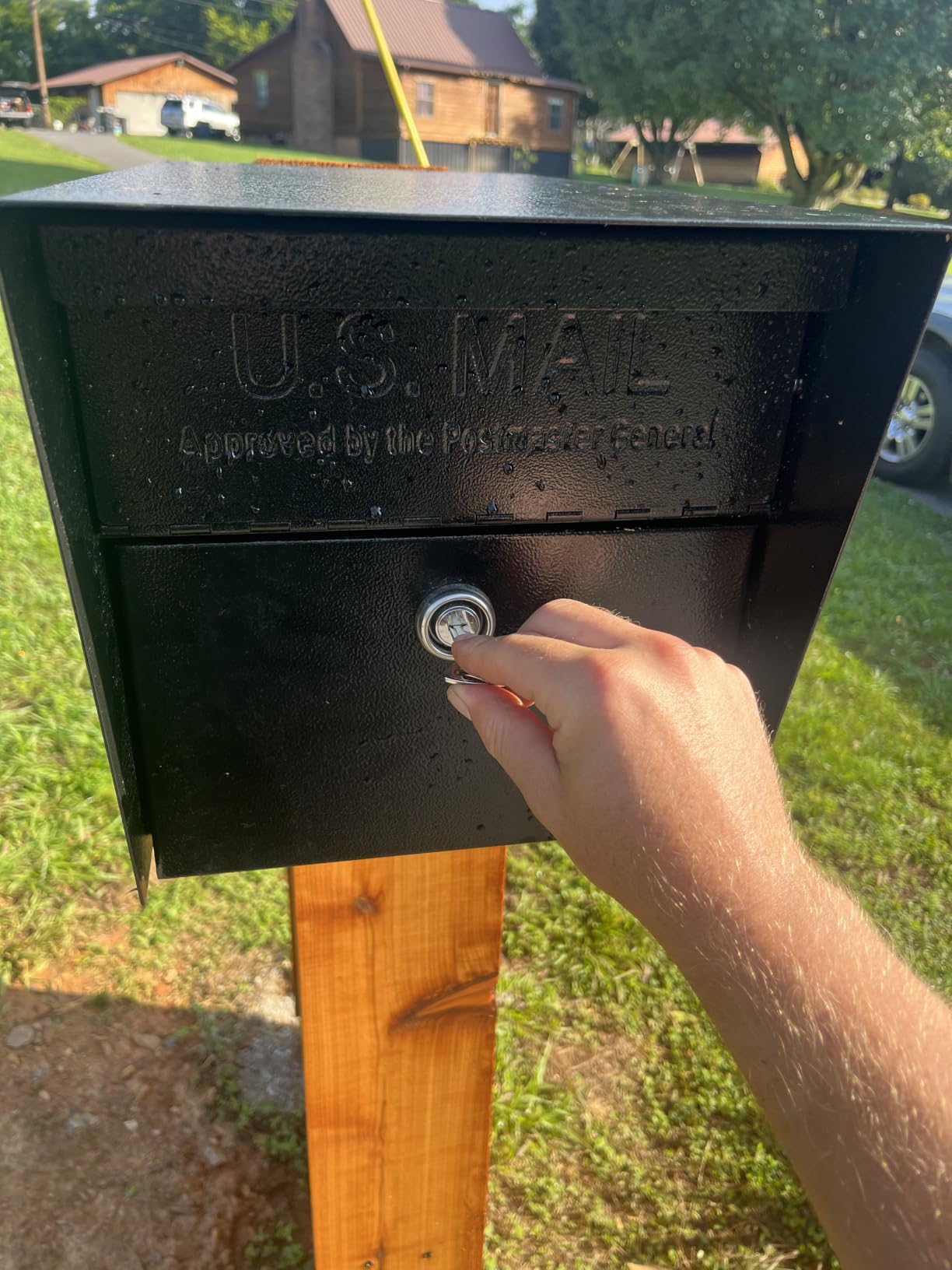 Mail Boss Mail Manager Modern Locking Post Mount Mailbox, USPS Approved customer photo 1