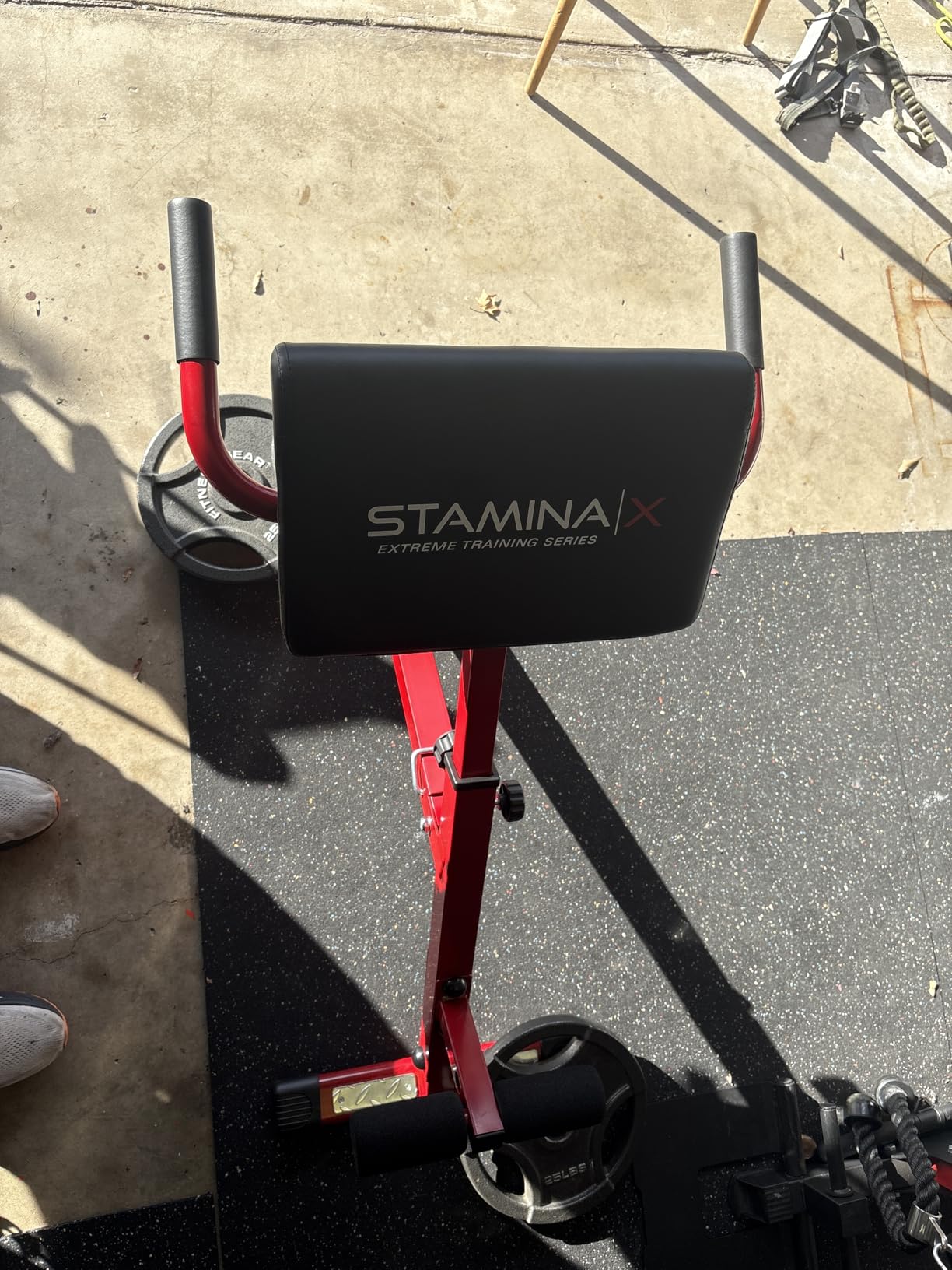 Stamina X Adjustable Ab, Back, and Core Strength Exercise, Sit-Up Fitness Hyperextension Weight Bench for At-Home Workouts customer photo 2