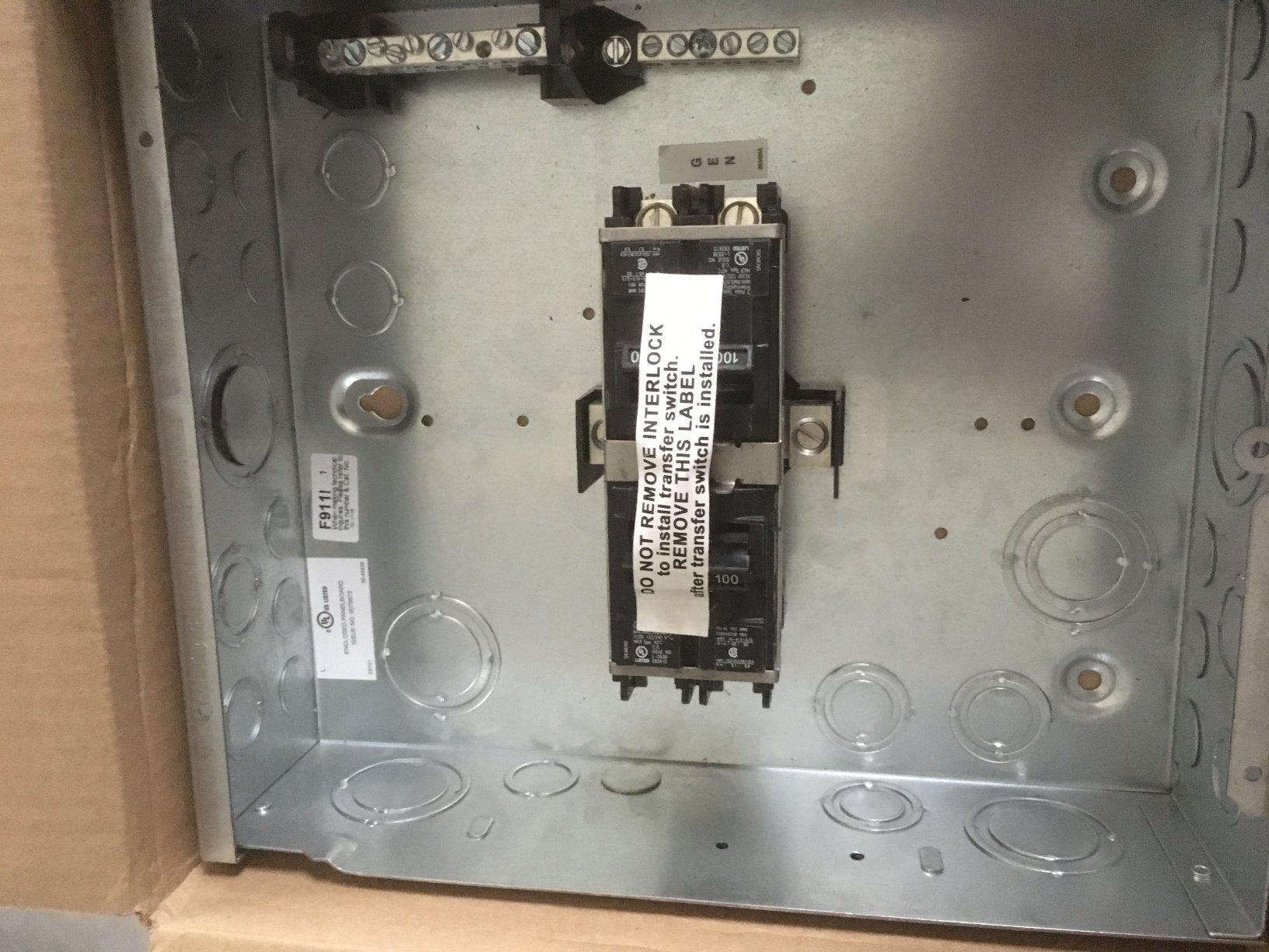 Generac 100 Amp Manual Generator Transfer Switch customer photo 1