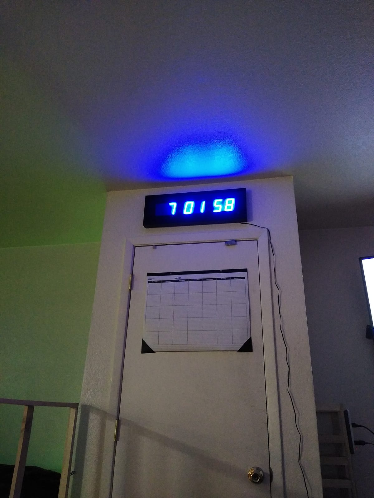 Ivation Oversized Digital Wall Clock with Large LED Display, 24