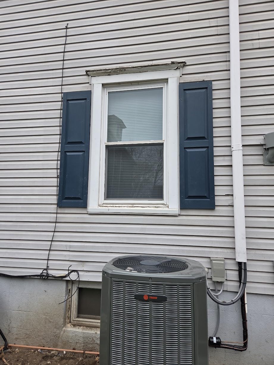 Exterior Solutions Standard Raised Panel Exterior Vinyl Shutter, White (Pair), 15 Inch x 43 Inch customer photo 1