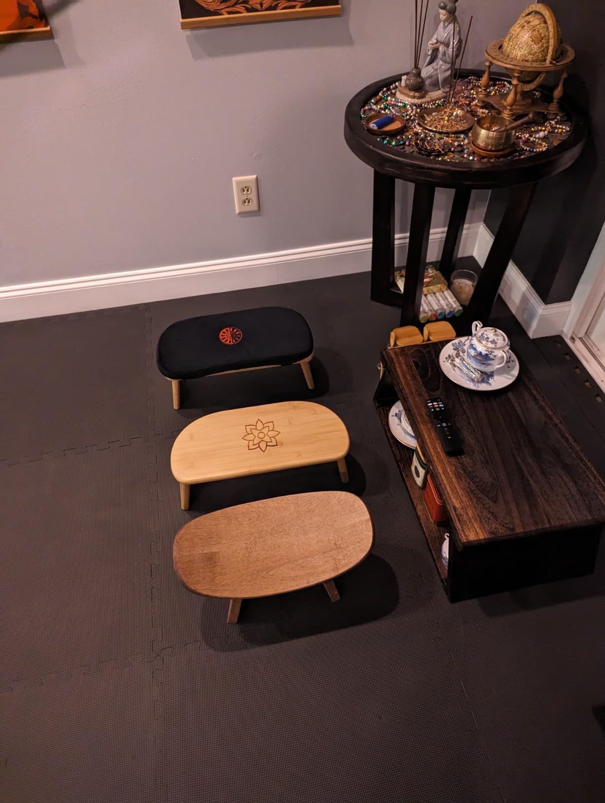 Meditation Bench IKUKO, Travel Yoga Stool, Natural, Standard customer photo 1