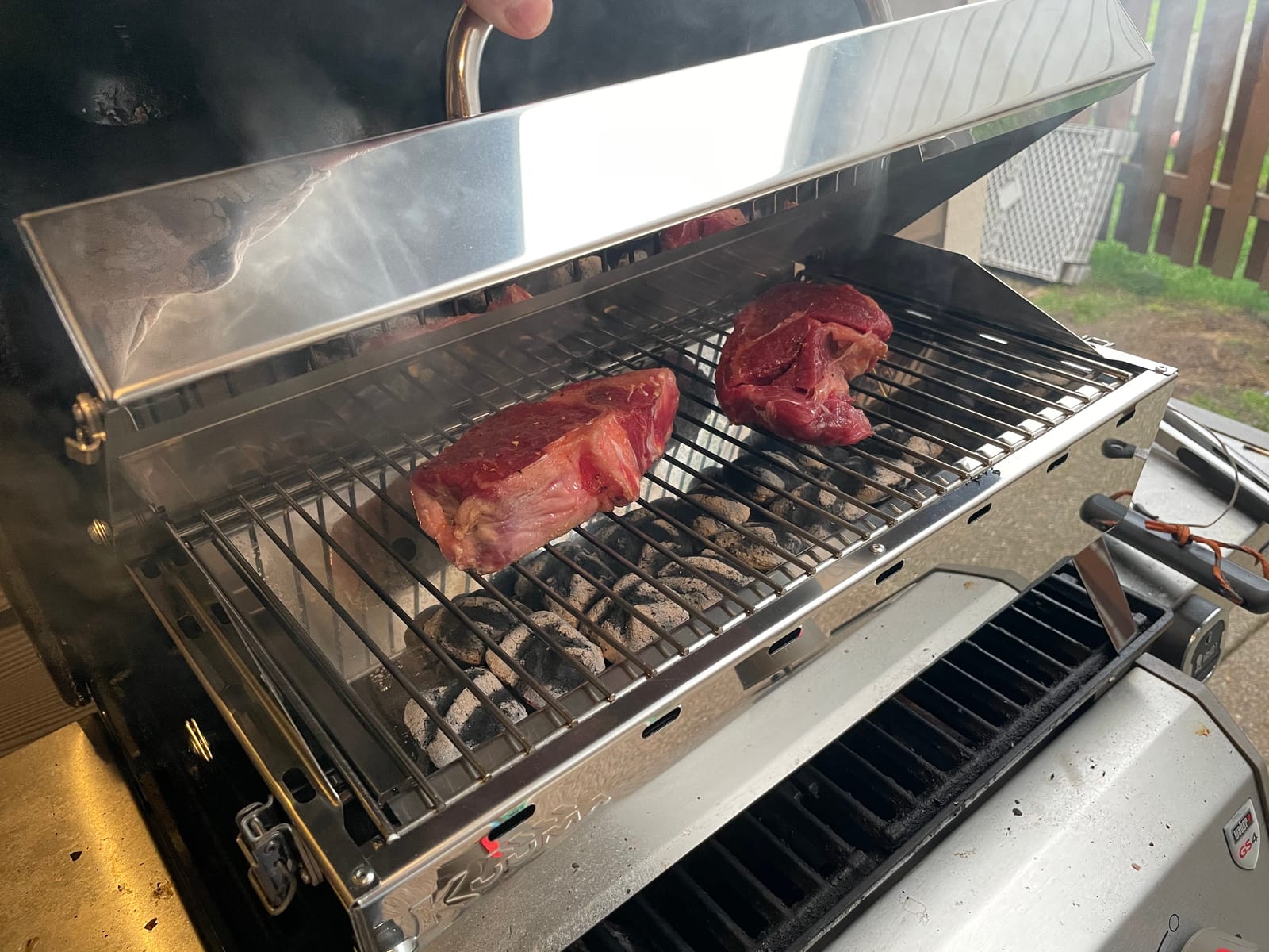Kuuma Stow N Go 160 Charcoal Grill, Marine Stainless Steel, 160 Sq Inch customer photo 2