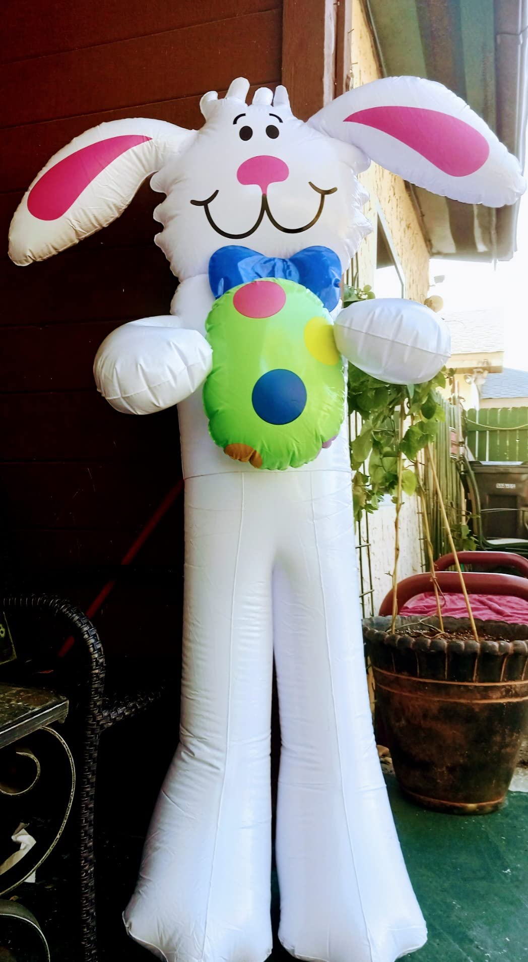 Fun Express 5 Foot Easter Blow Up Bunny - Giant White Rabbit Blow Up Decoration for Easter Decorations | Great Easter Celevrations and Photo Booths customer photo 1