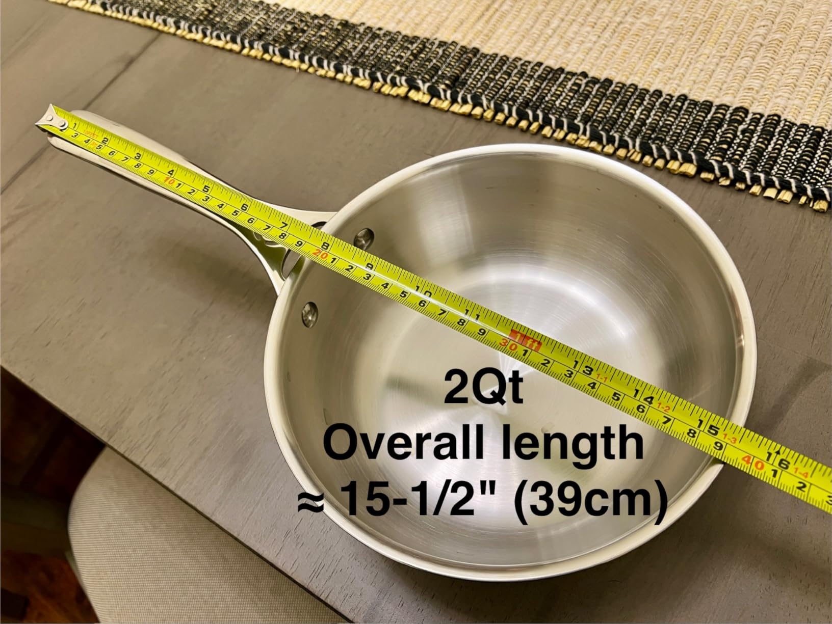 Le Creuset Tri-Ply Stainless Steel 3.5 Quart Saucier Pan customer photo 2