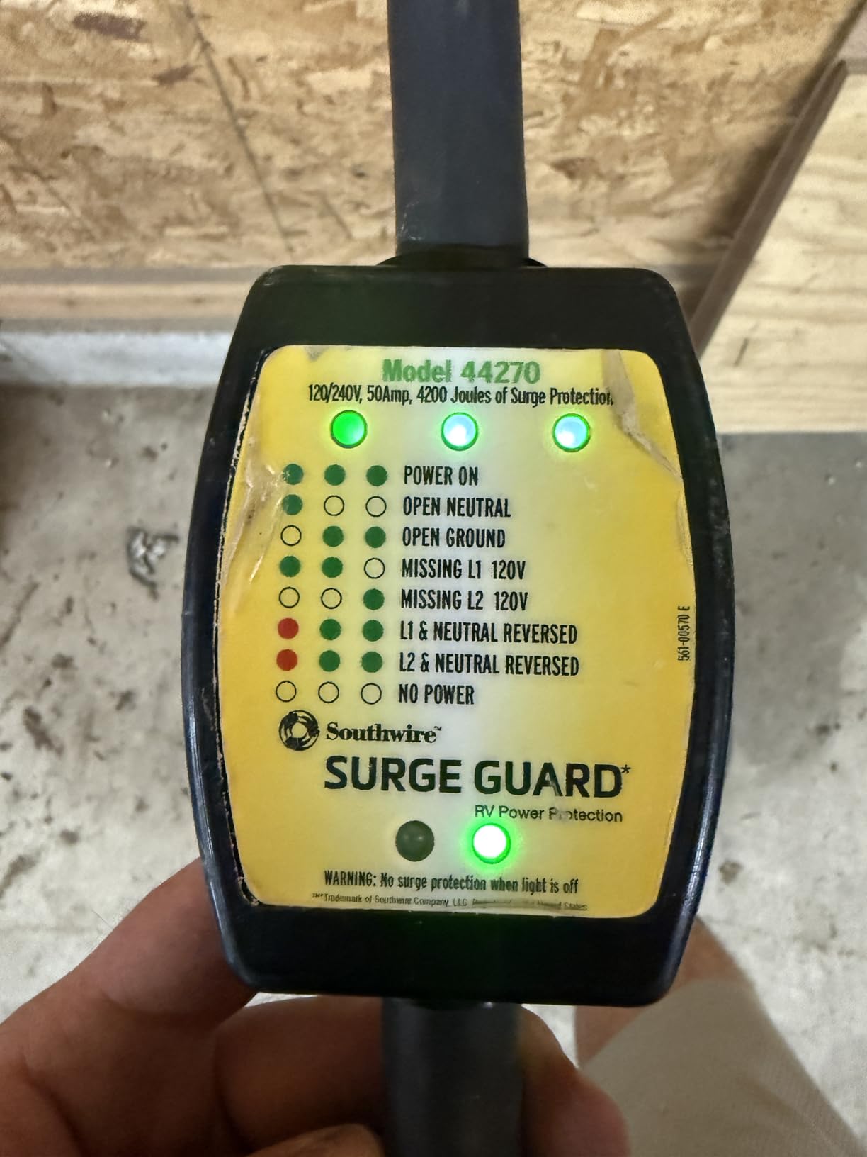 Southwire Surge Guard 44270 Entry Level Portable Surge Protector - 50 Amp customer photo 1