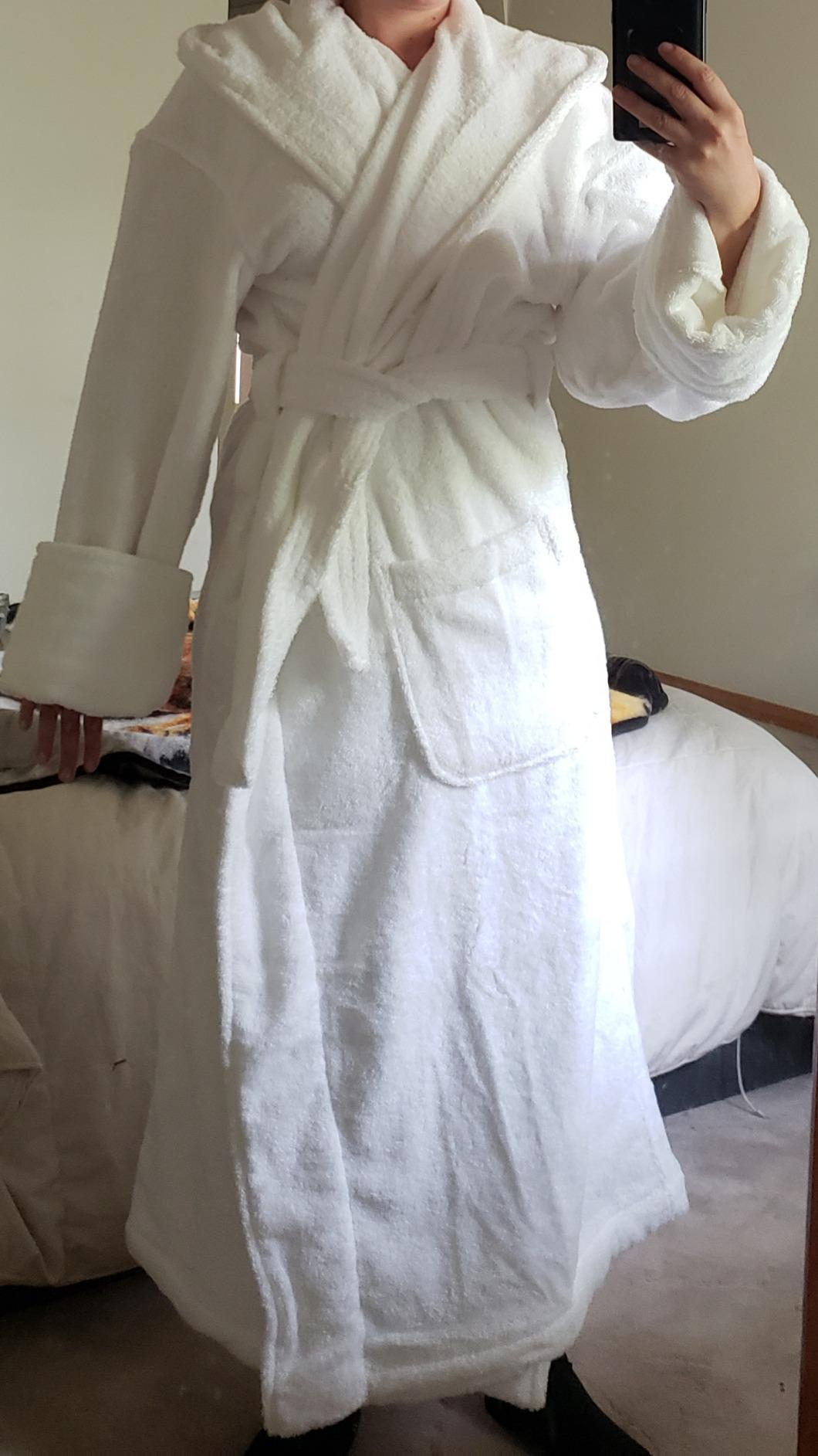 Monarch Hooded Terry Shawl Collar Unisex Bathrobe customer photo 2
