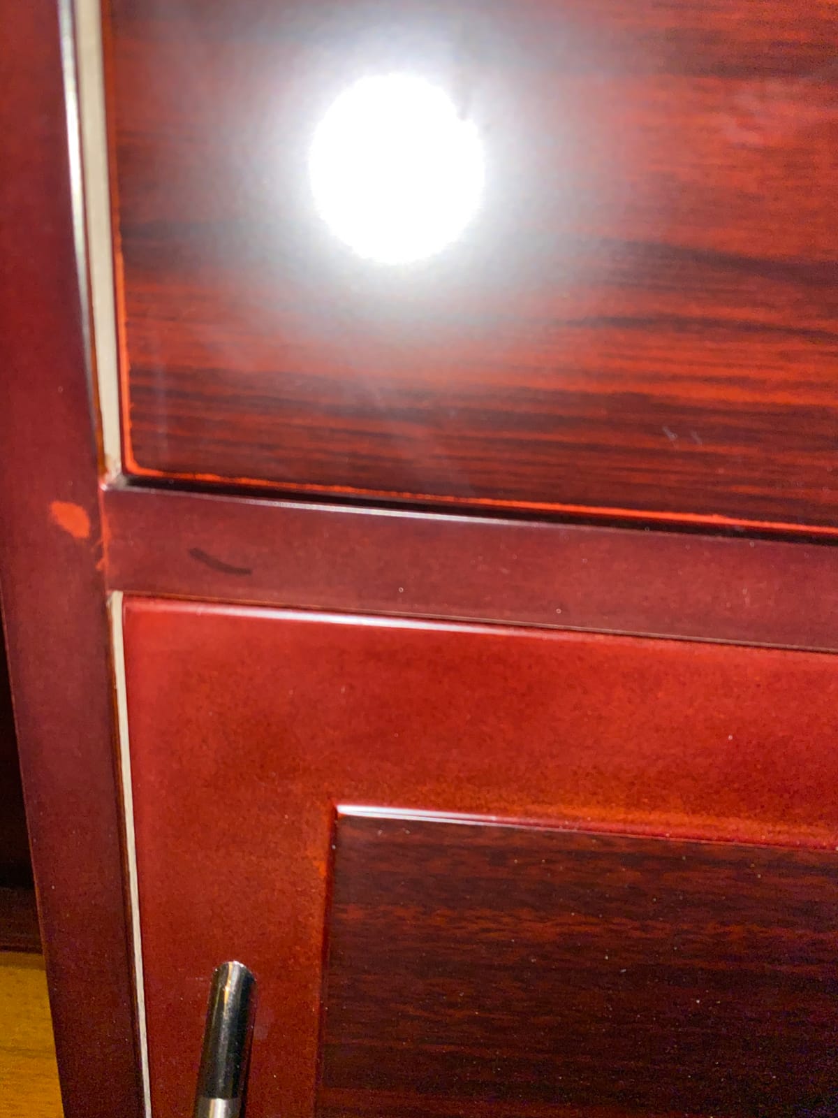 Prestige Import Group Santiago End Table Glass Top Cigar Humidor with 2 Pull Out Drawers - Holds Up to 700 - Color: Cherry Walnut Finish customer photo 1