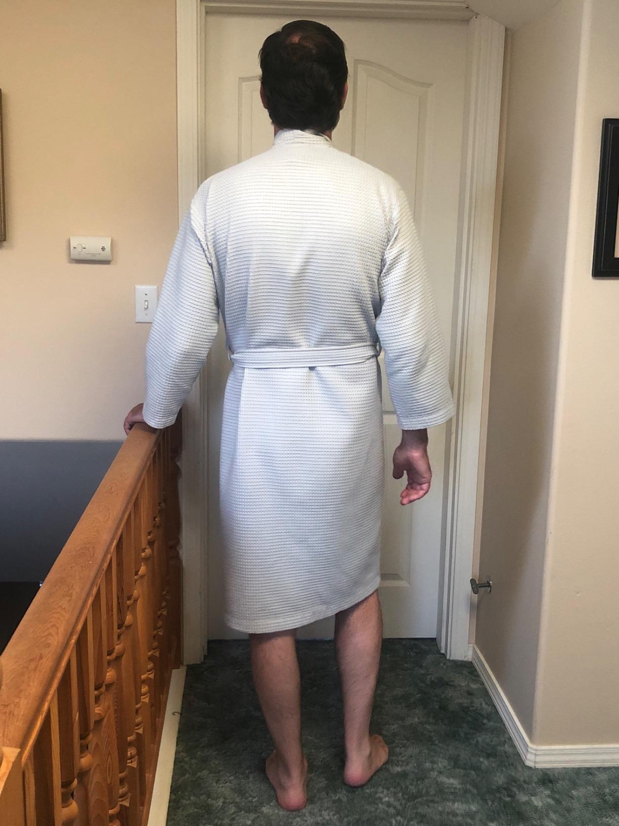 TowelSelections Mens Robe Waffle Spa Bathrobe Soft Shower Bath Robe for Men customer photo 2