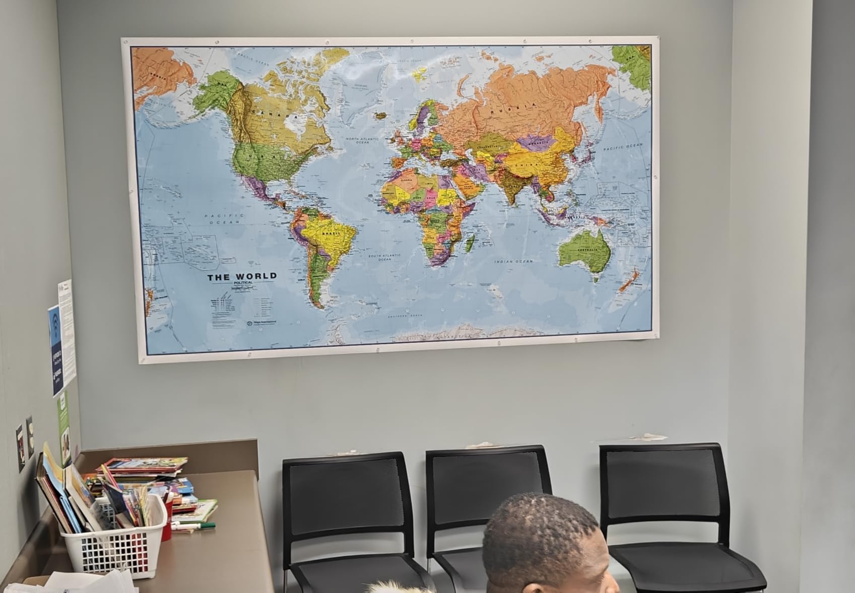 Giant World Map - Mega-Map Of The World 46 x 80 - Laminated - 2026 Updated customer photo 1