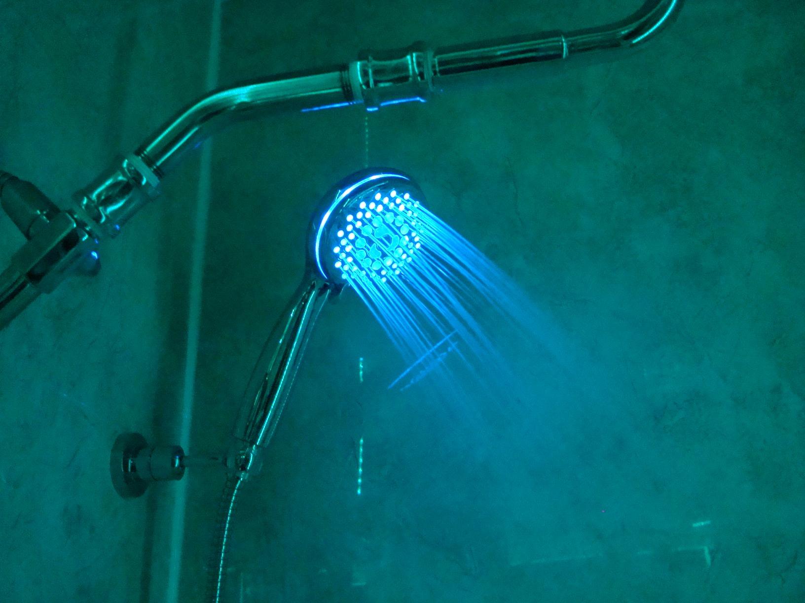 HotelSpa Neon Ultra-Luxury 7-setting LED Hand Shower with Chrome Face and Color-Changing Temperature Sensor customer photo 2