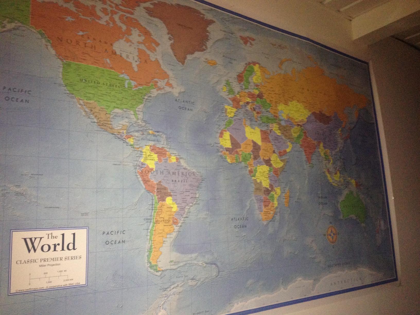 47x77 World Classic Premier Wall Map Mega Poster Laminated customer photo 2