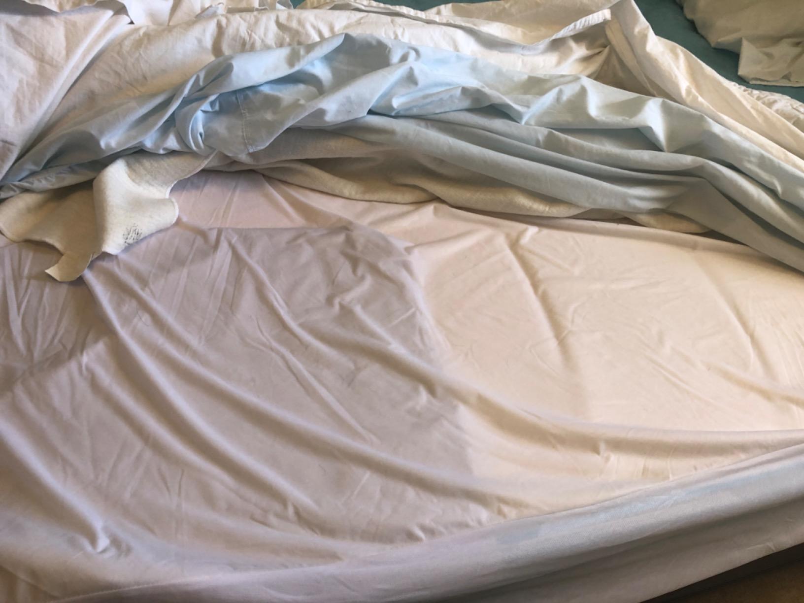 Linenspa Waterproof Mattress Protector, Queen Size – Fitted Sheet Style, Breathable, Machine Washable & Dryer Safe, White customer photo 2