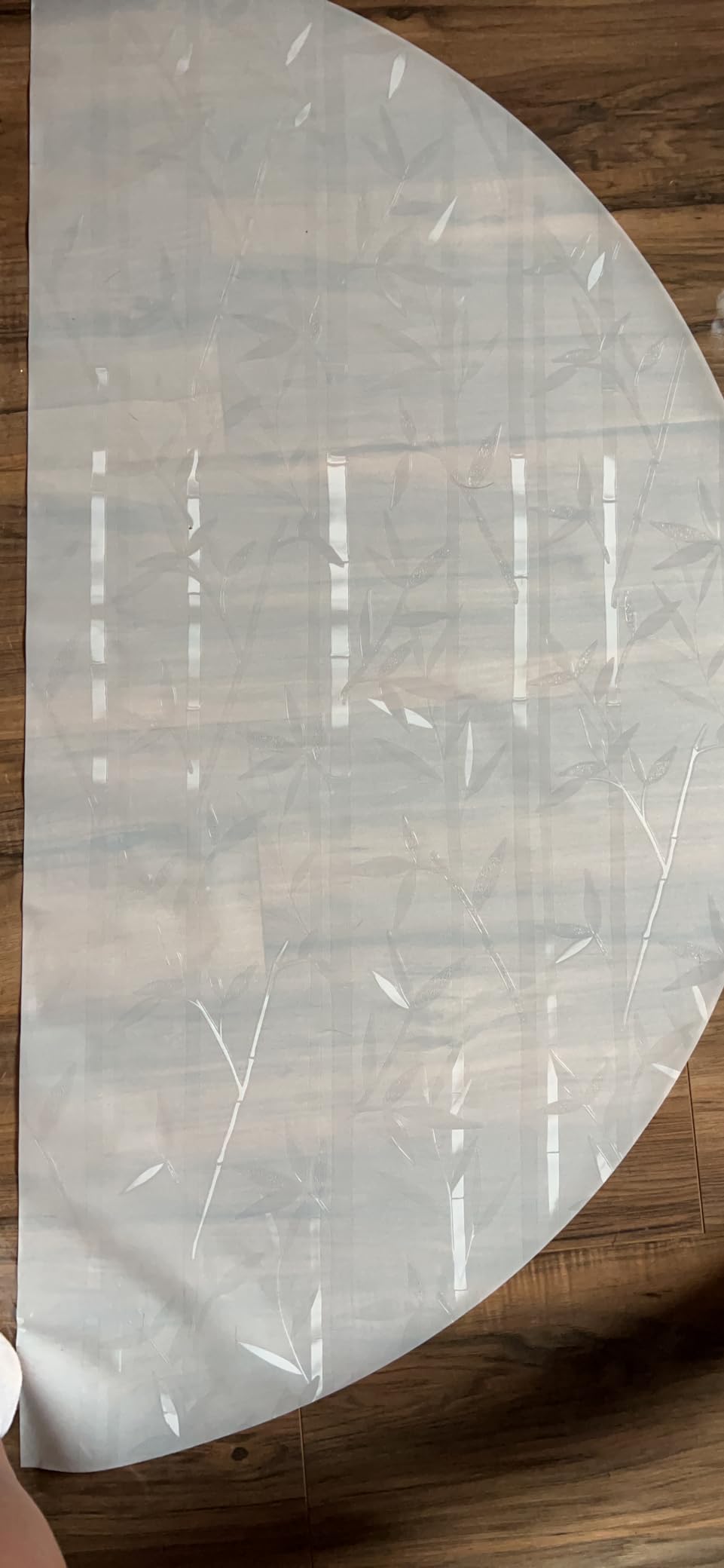 PROTINT WINDOWS Precut Pattern Texture Arched Window Film Shade, Self Adhesive Static Cling, 31 inches Diameter customer photo 1