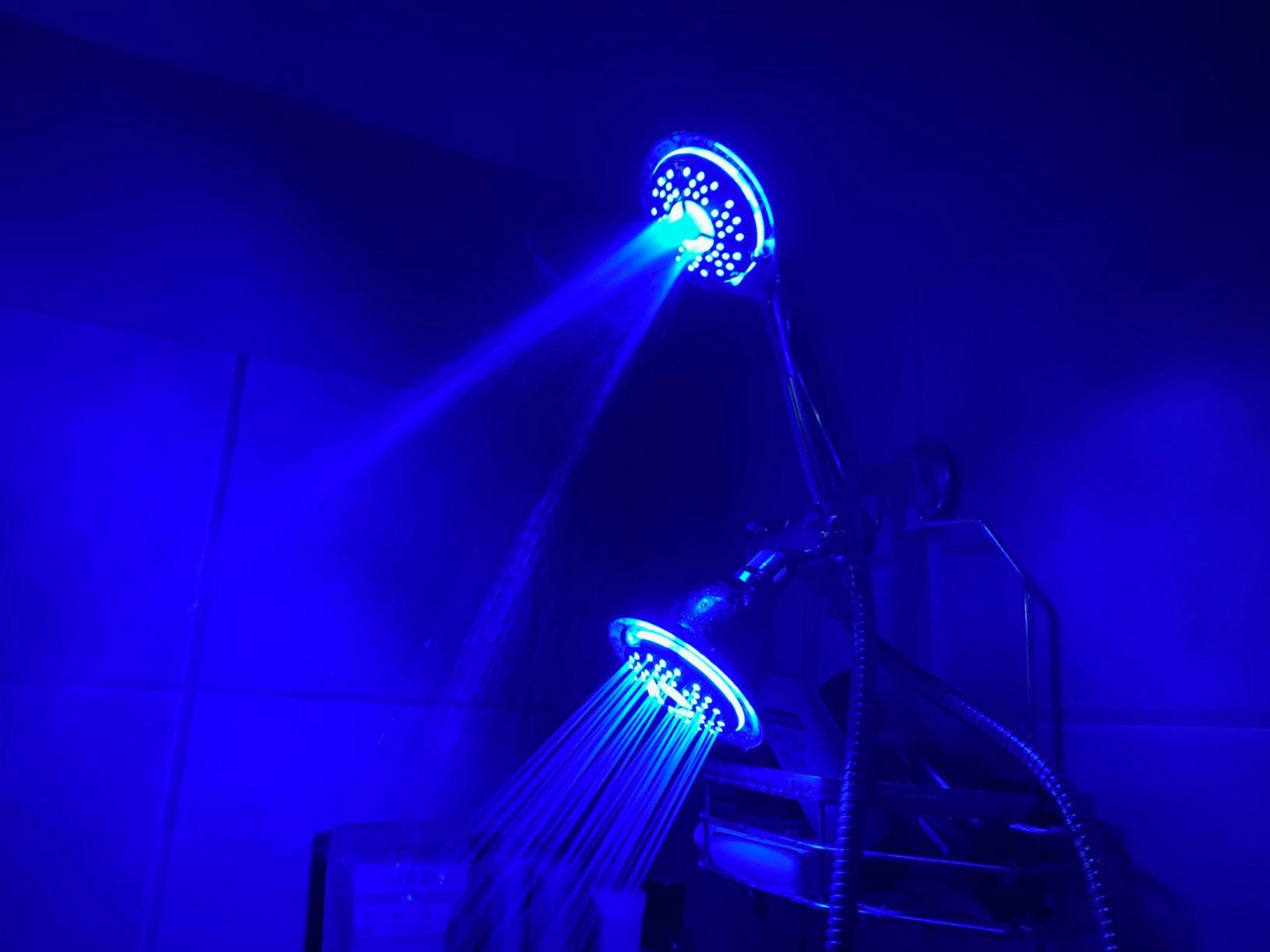 Dream Spa All Chrome 3-way LED Shower Head Combo with Air Jet LED Turbo Pressure-Boost Nozzle Technology. Color of LED lights changes automatically according to water temperature customer photo 2
