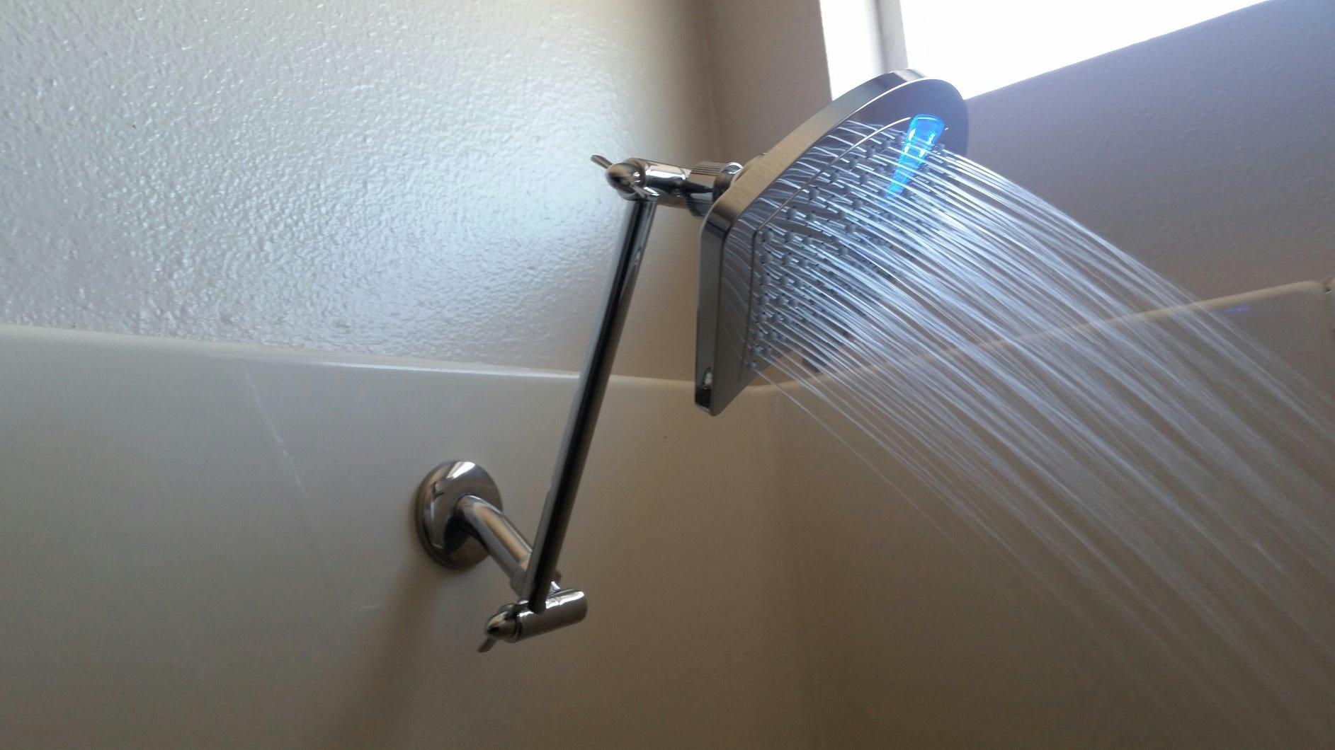 Dream Spa AquaFan 12 inch All-Chrome Rainfall-LED-Shower-Head with Color-Changing LED/LCD Temperature Display customer photo 1