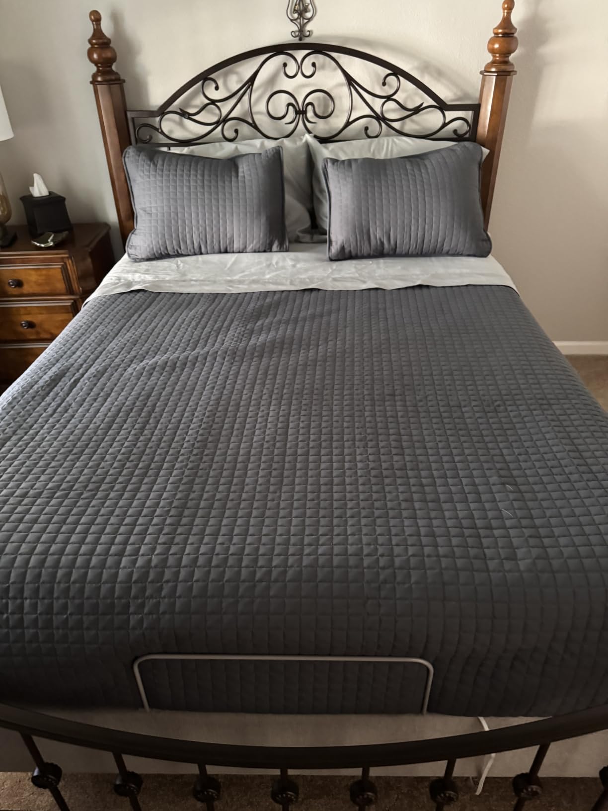 White Queen Quilt Bedding Set with 2 Pillow Shams, White Quilts Full Size customer photo 1