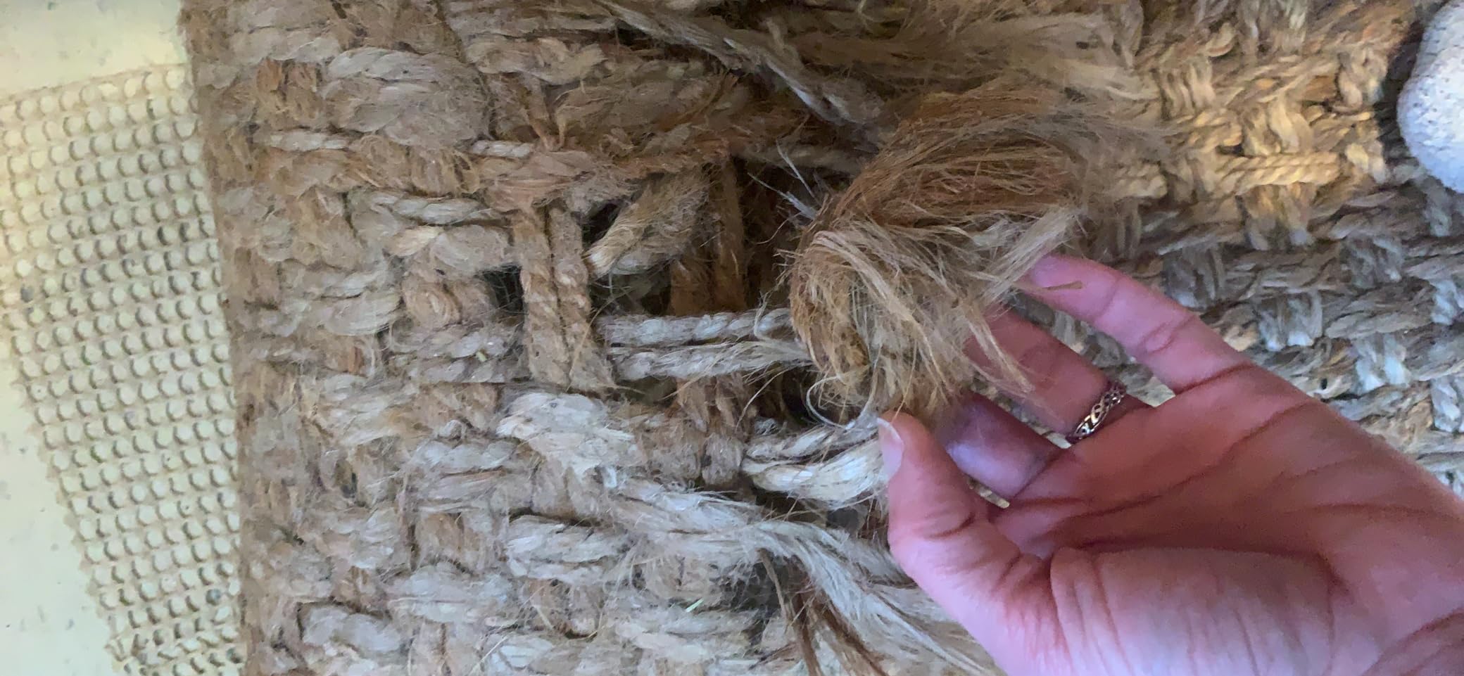 SAFAVIEH Natural Fiber Collection Area Rug - 6' x 9', Natural, Handmade Tassel Jute, Ideal for High Traffic Areas in Living Room, Bedroom (NF467A) customer photo 2
