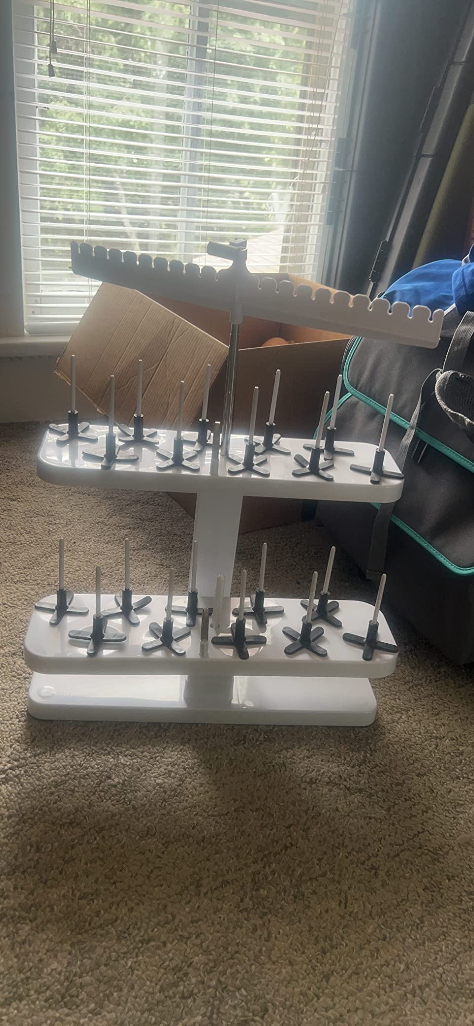 20 Spool Thread Stand for All Home Embroidery Machines Brother Babylock Janome Bernina Pfaff etc.. customer photo 1