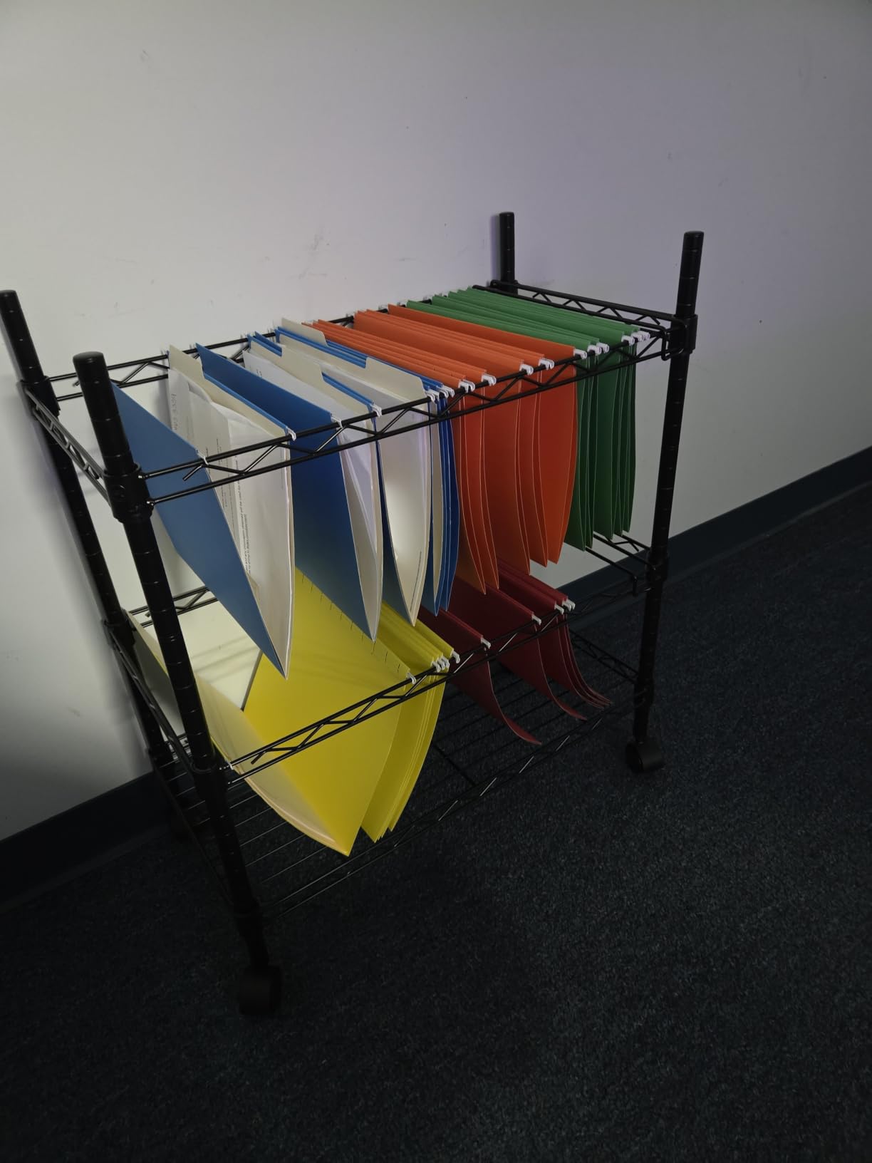 Amazon Basics Hanging File Folders with Adjustable Tabs, Sturdy Expandable Document Organizer, Letter Size, Assorted Colors, 25-Pack customer photo 1