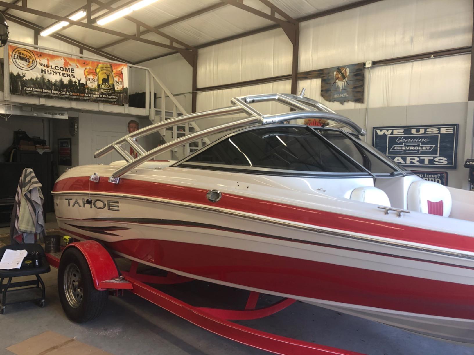 Monster Tower MTK Wakeboard Tower - Universal Fit, Collapsible, Forward-Raked Design, Arched Upper Bar, Dual Reinforced 2.5” Anodized Aluminum for Water Ski/Wake Sport customer photo 1