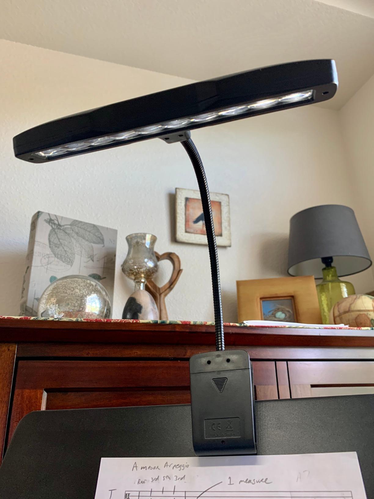 Kootek Music Stand Light Clip-on Piano Lamp Rechargeable Book Light, 10 LED customer photo 2