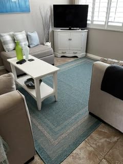 Unique Loom Outdoor Border Collection Area Rug - Soft Border (4' 1