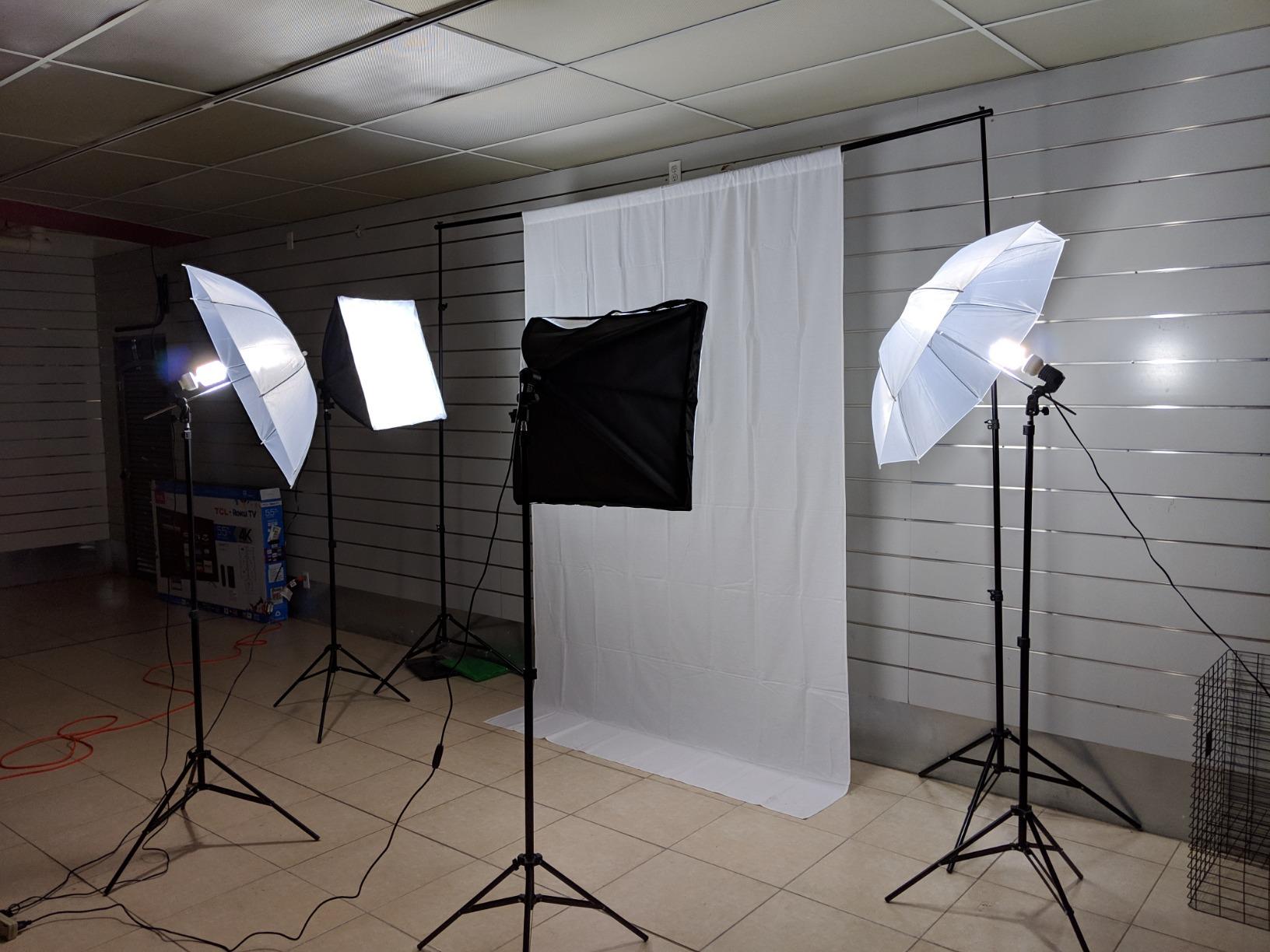 NEEWER Photography Lighting kit with Backdrops, 8.5x10ft Backdrop Stands, UL Certified 5700K 800W Equivalent 24W LED Umbrella Softbox Continuous Lighting, Photo Studio Equipment for Photo Video Shoot customer photo 1