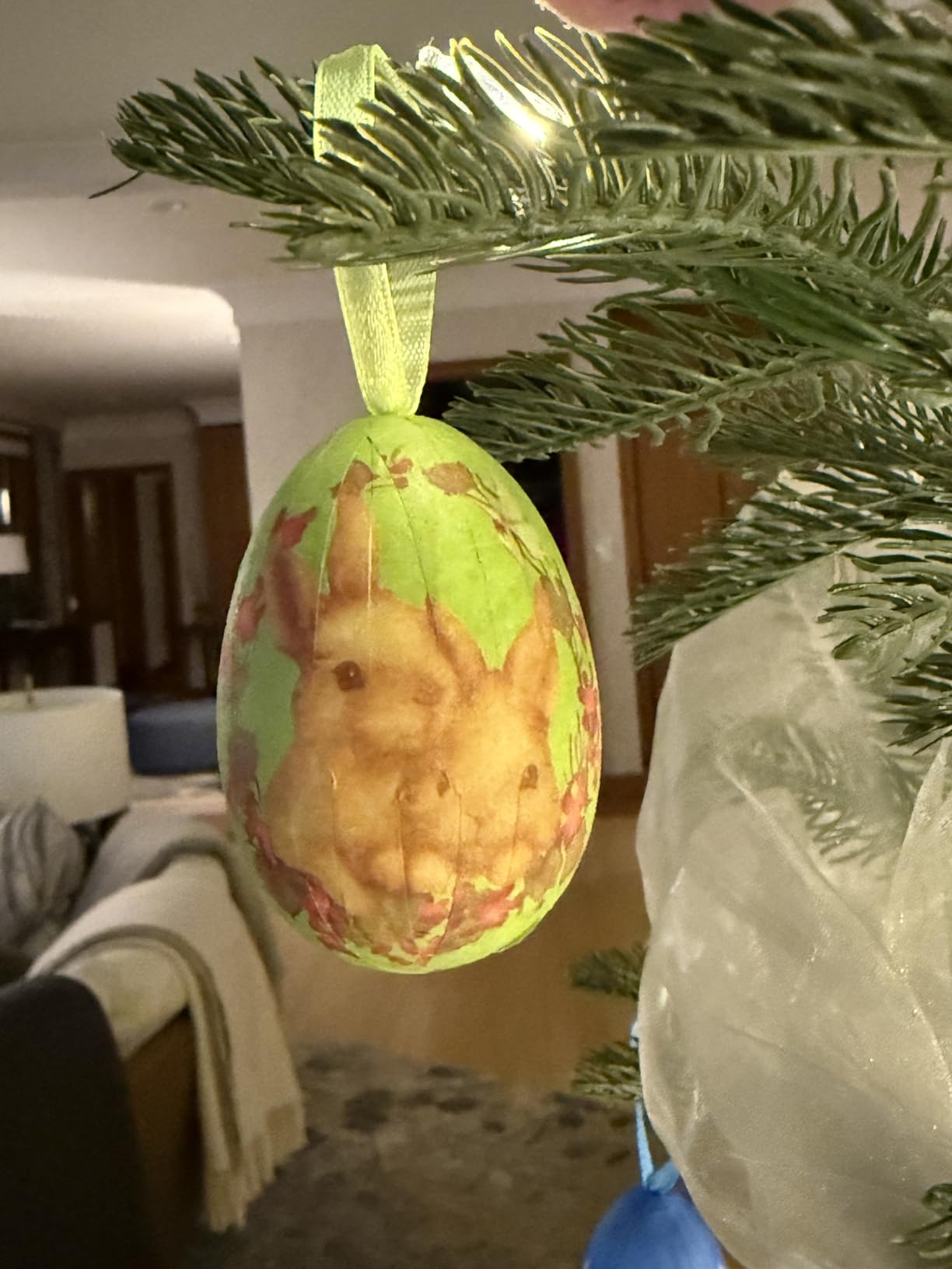 12pcs Vintage Style Paper Mache Foam Egg Hanging Ornaments Easter Decoration customer photo 1