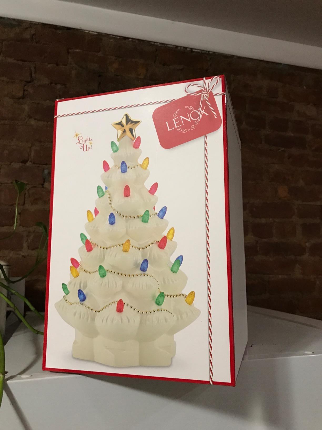 Lenox Treasured Traditions Ivory Light-Up Christmas Tree Figurine customer photo 1