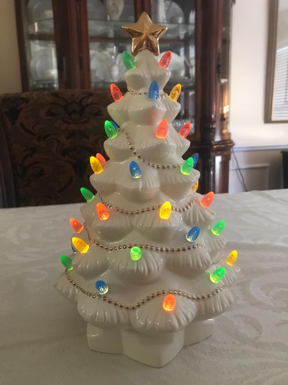 Lenox Treasured Traditions Ivory Light-Up Christmas Tree Figurine customer photo 2