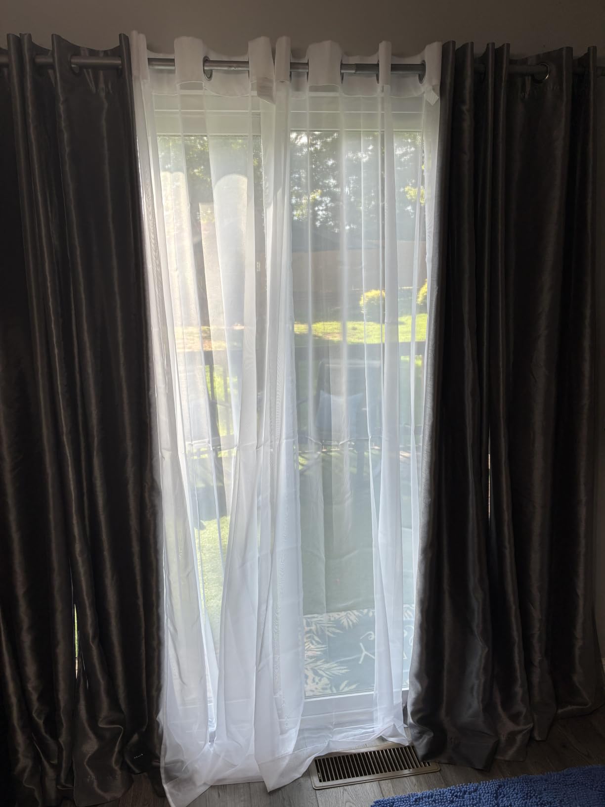 NICETOWN White Sheer Curtains 84 inches Long - Home Decoration Grommet Airy & Lightweight Elegant Window Treatments with Light Filtering for Bedroom/Living Room (2 Panels, W54 x L84) customer photo 1