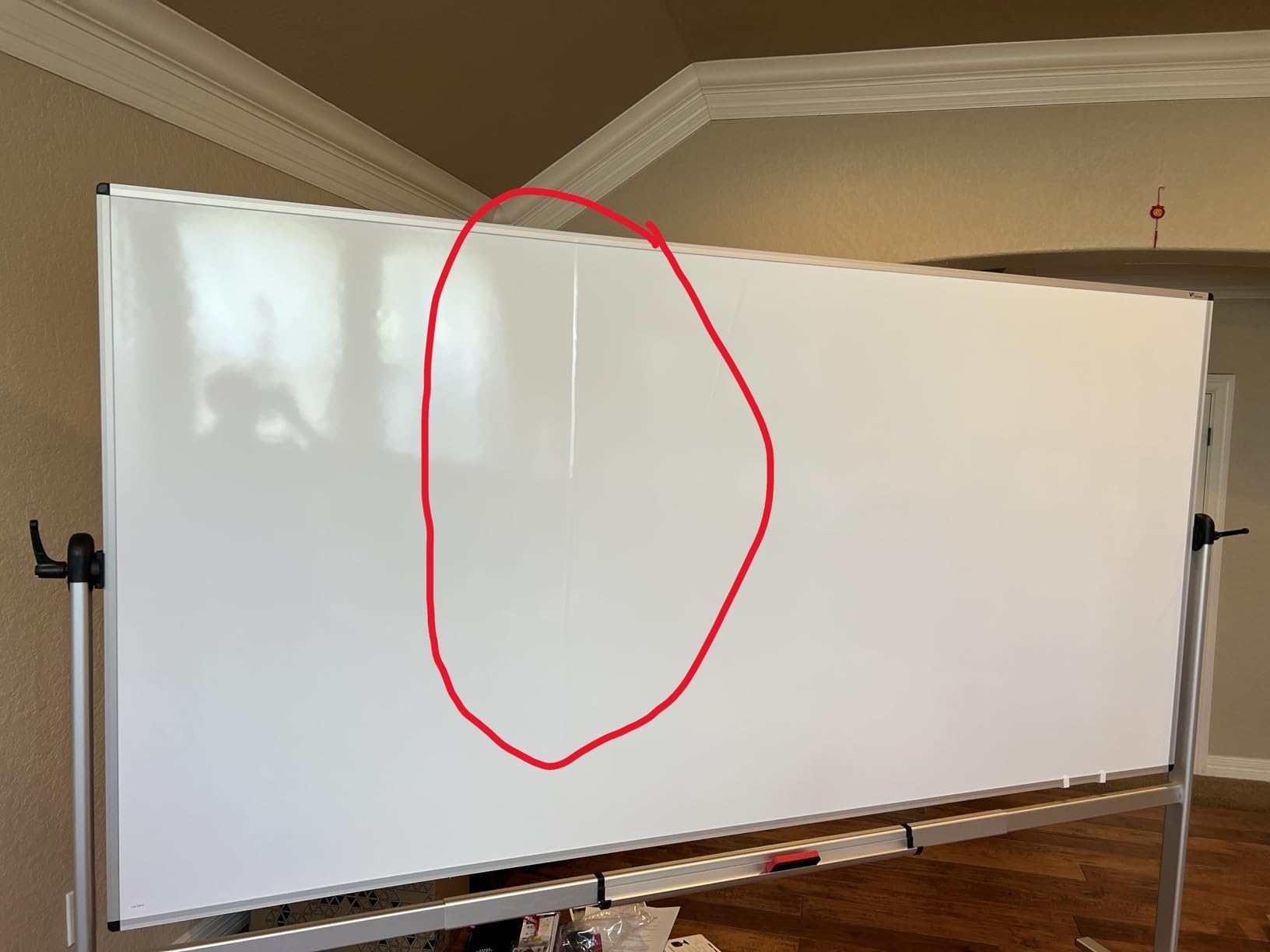 VIZ-PRO Double-Sided Magnetic Mobile Whiteboard, 60