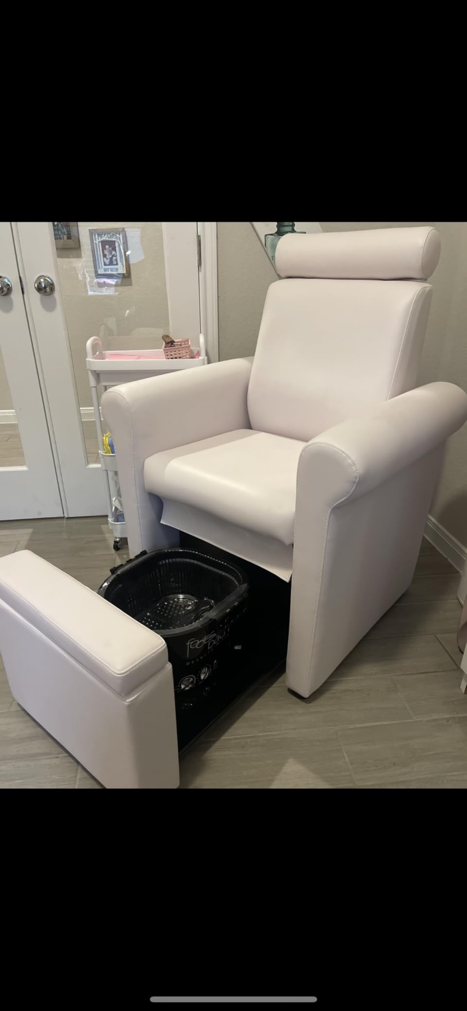 Buy-Rite Mona Lisa Plumb-Free Pedicure Chair Black Retractable Base customer photo 1