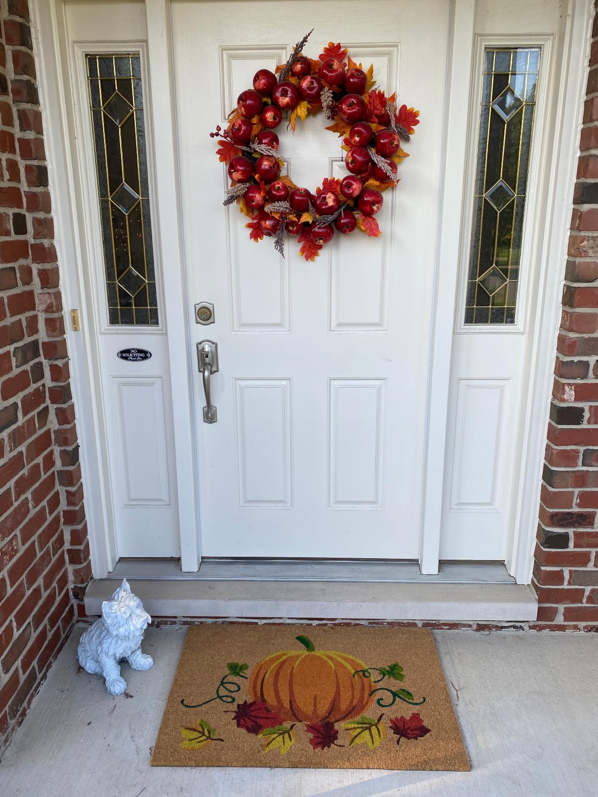 Calloway Mills 121981729 Nature's Bounty Outdoor Coir Doormat, Non Slip Vinyl Backing,Fall Front Door Mat,17